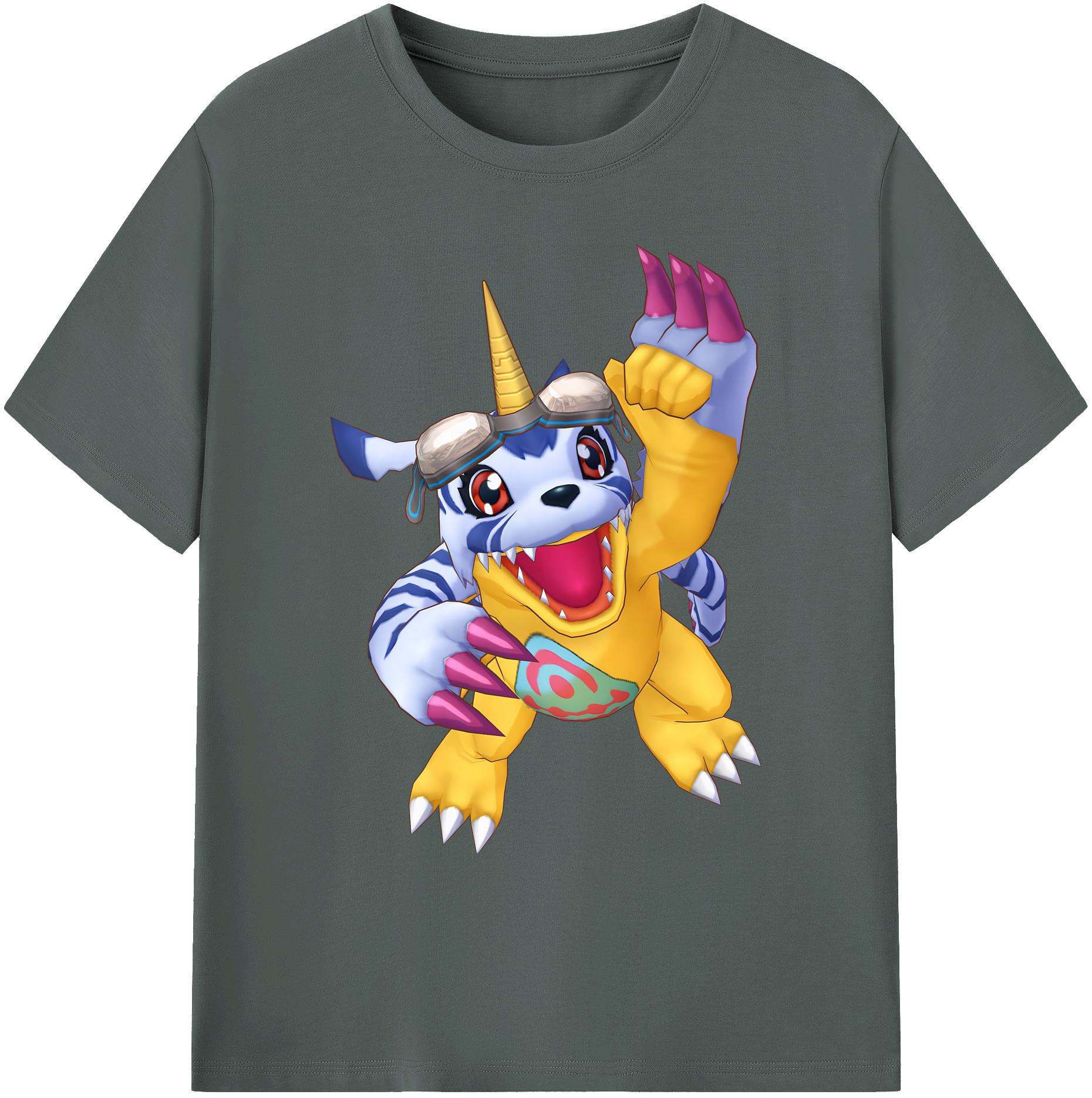 （画像用） Digimon デジタルモンスター/デジモン 綿100％ メンズ半袖Tシャツ｜肌触りやわらか＆通気性